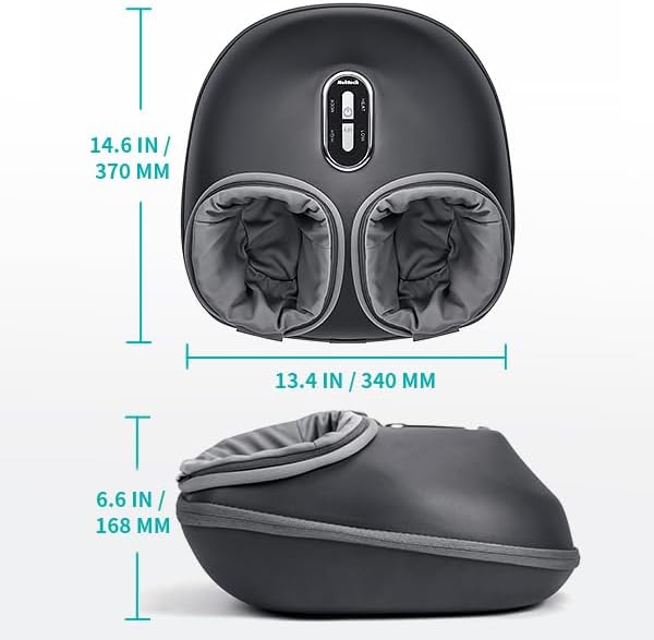 Nekteck Shiatsu Foot Massager with Heat, FSA Eligible Deep Kneading Therapy Air Compression, HSA Feet Massage Improve Blood Circulation Foot Wellness Soothing Pain Relief, Relax for Home Office Use